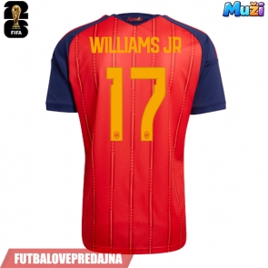 Lacne Muži Futbalové dres Španielsko Nico Williams #17 MS 2026 Krátky Rukáv - Domáci